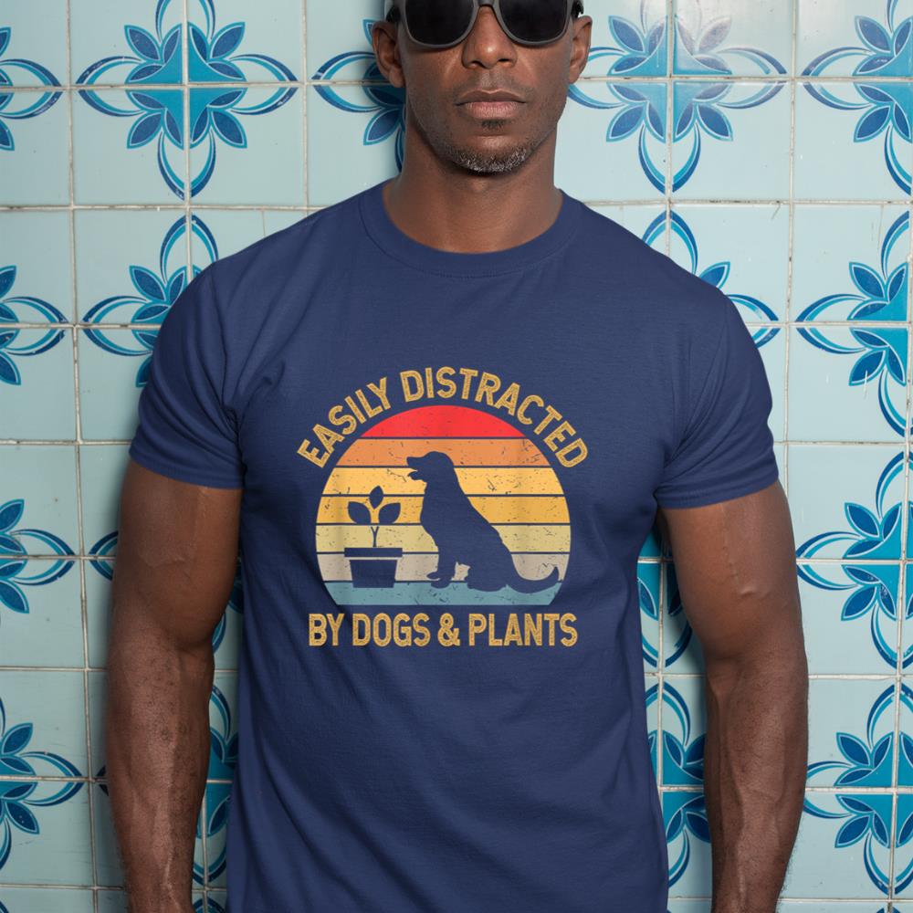 Easily distracted by dogs and plants T-Shirt - Image 9