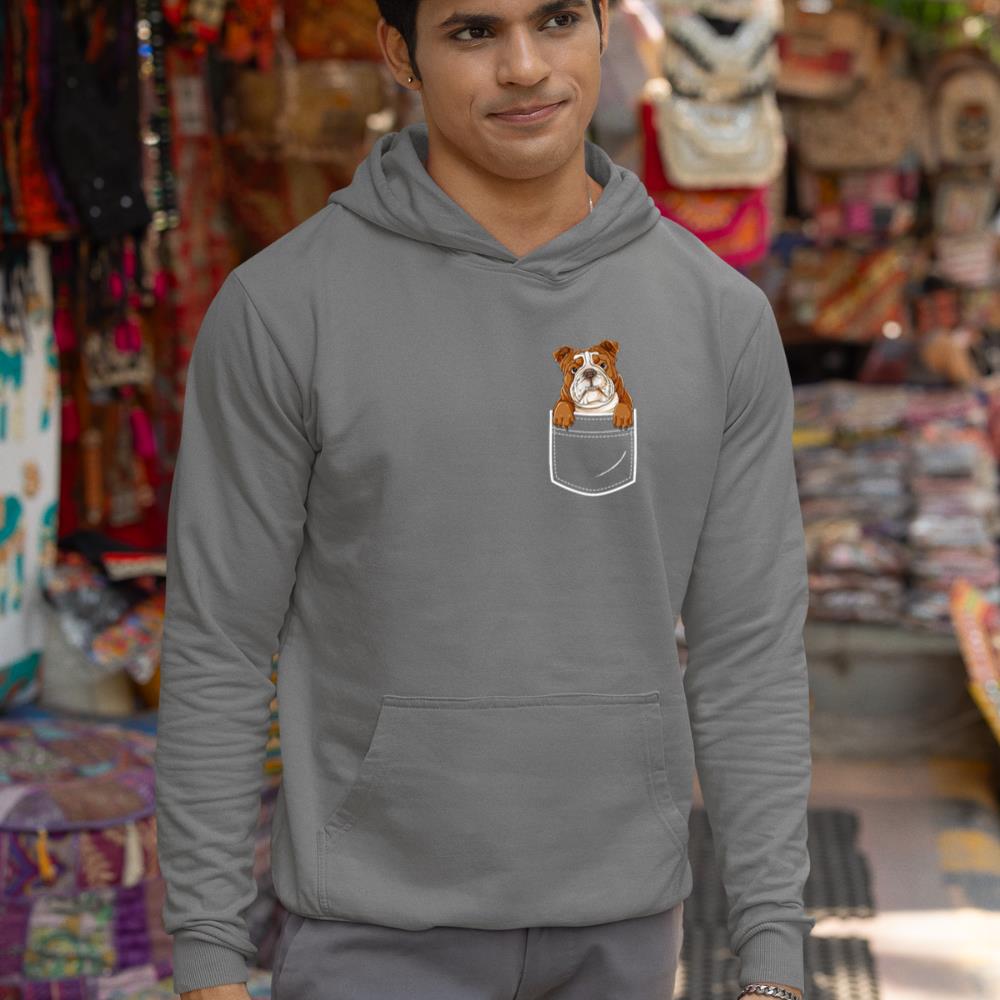 English Bulldog in Your Front Pocket T Shirt Dog Animals Tee Hoodie - Image 7
