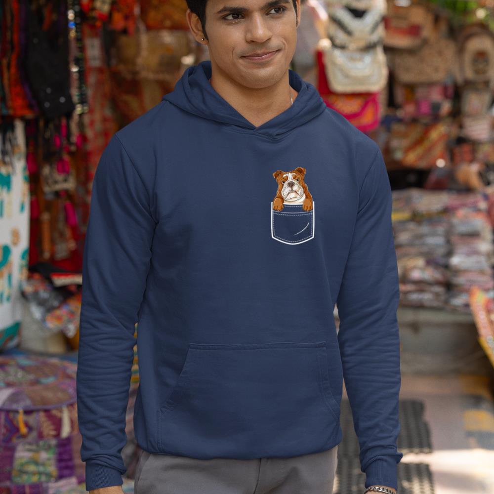 English Bulldog in Your Front Pocket T Shirt Dog Animals Tee Hoodie - Image 9