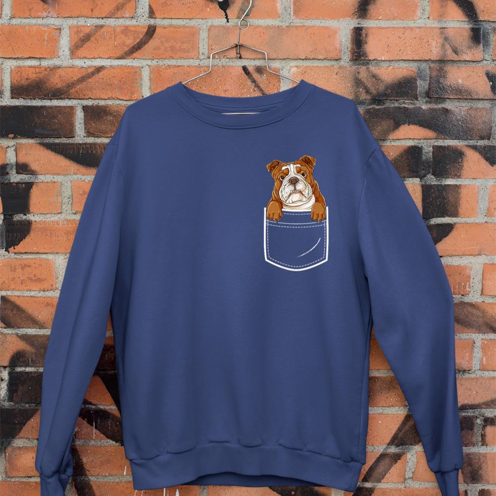 English Bulldog in Your Front Pocket T Shirt Dog Animals Tee Sweatshirt - Image 7