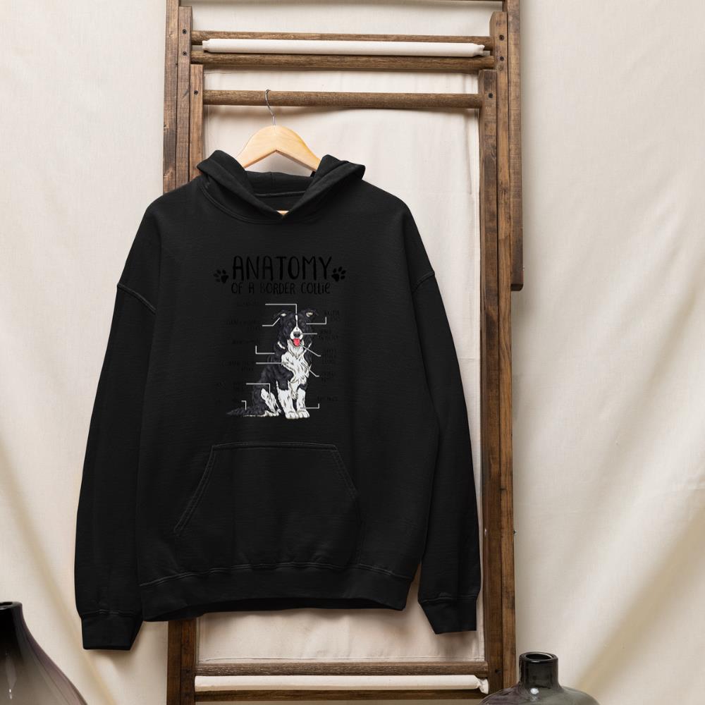 Funny Anatomy Border Collie Dog Lover Gift Hoodie