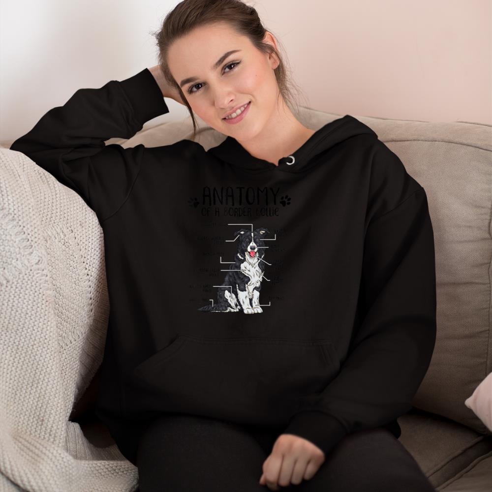 Funny Anatomy Border Collie Dog Lover Gift Hoodie - Image 2