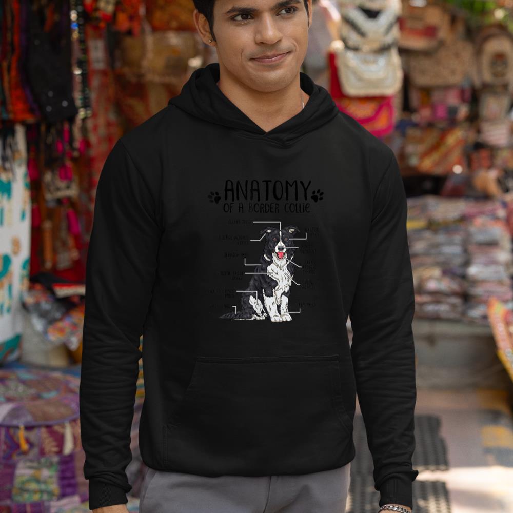 Funny Anatomy Border Collie Dog Lover Gift Hoodie - Image 3
