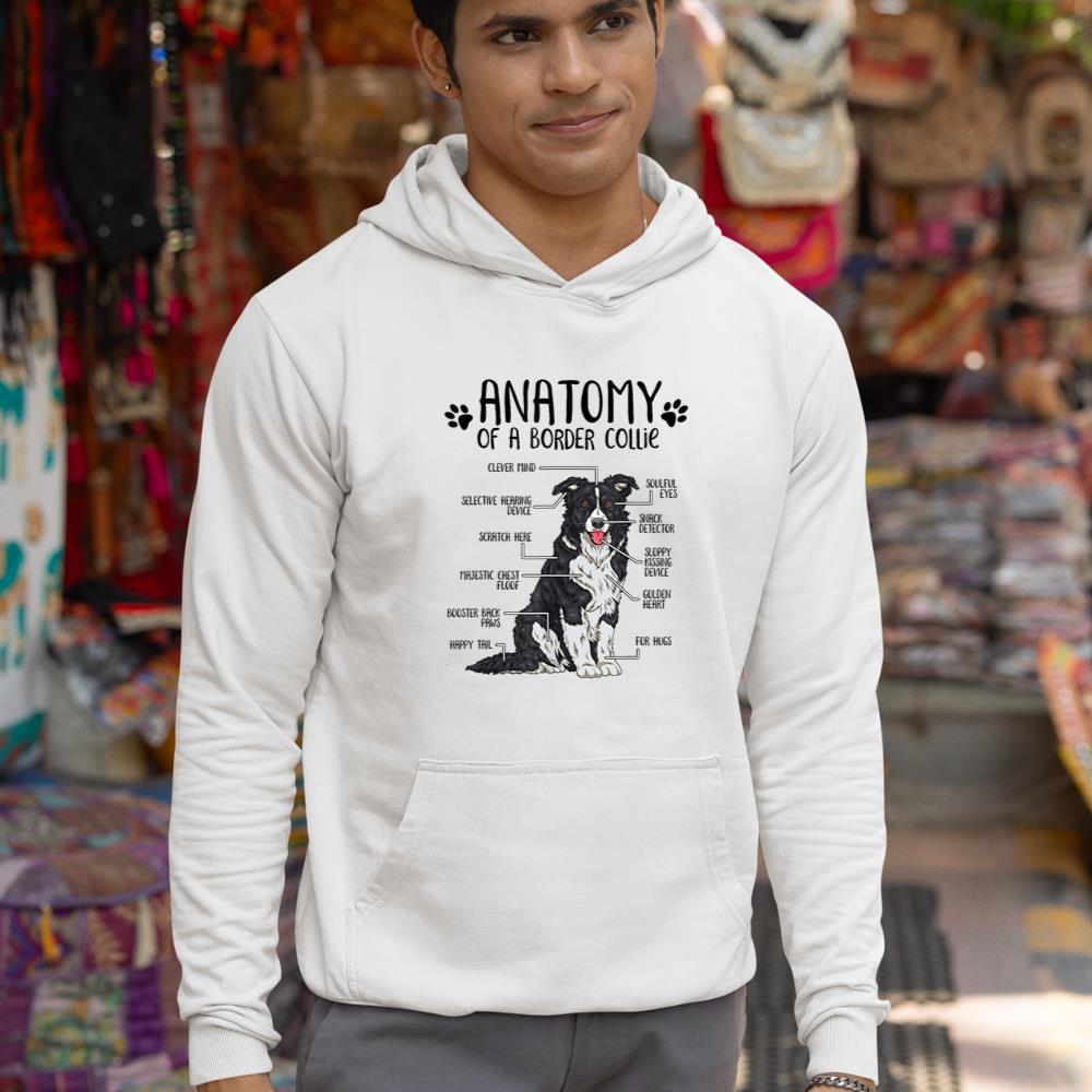 Funny Anatomy Border Collie Dog Lover Gift Hoodie - Image 5