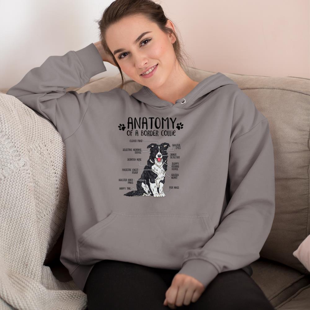 Funny Anatomy Border Collie Dog Lover Gift Hoodie - Image 6