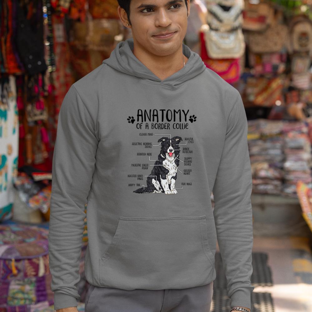 Funny Anatomy Border Collie Dog Lover Gift Hoodie - Image 7