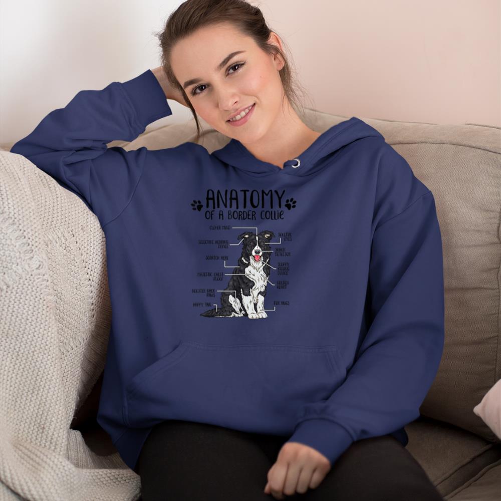 Funny Anatomy Border Collie Dog Lover Gift Hoodie - Image 8