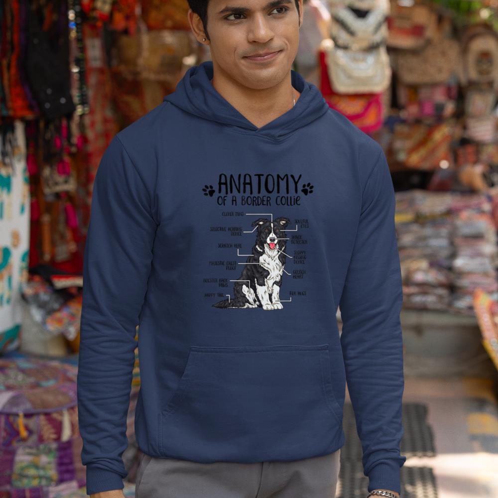Funny Anatomy Border Collie Dog Lover Gift Hoodie - Image 9