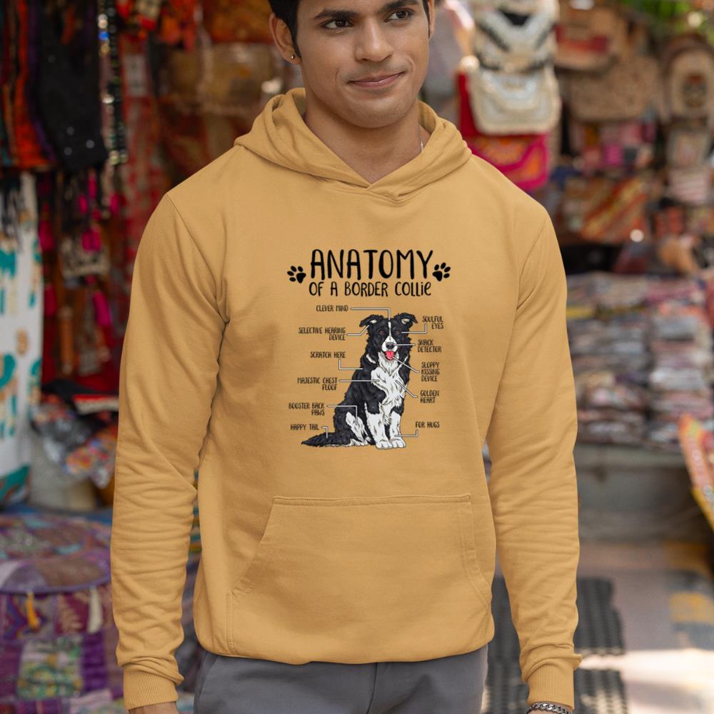 Funny Anatomy Border Collie Dog Lover Gift Hoodie - Image 13