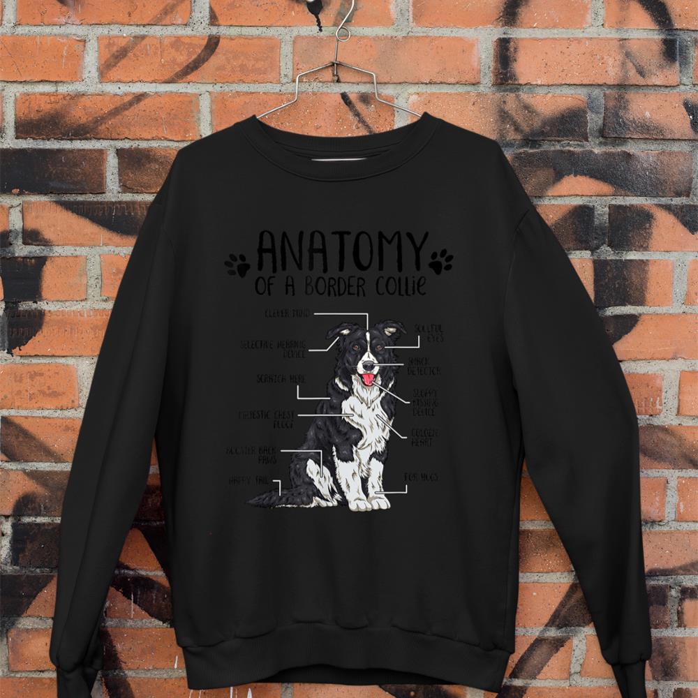 Funny Anatomy Border Collie Dog Lover Gift Sweatshirt