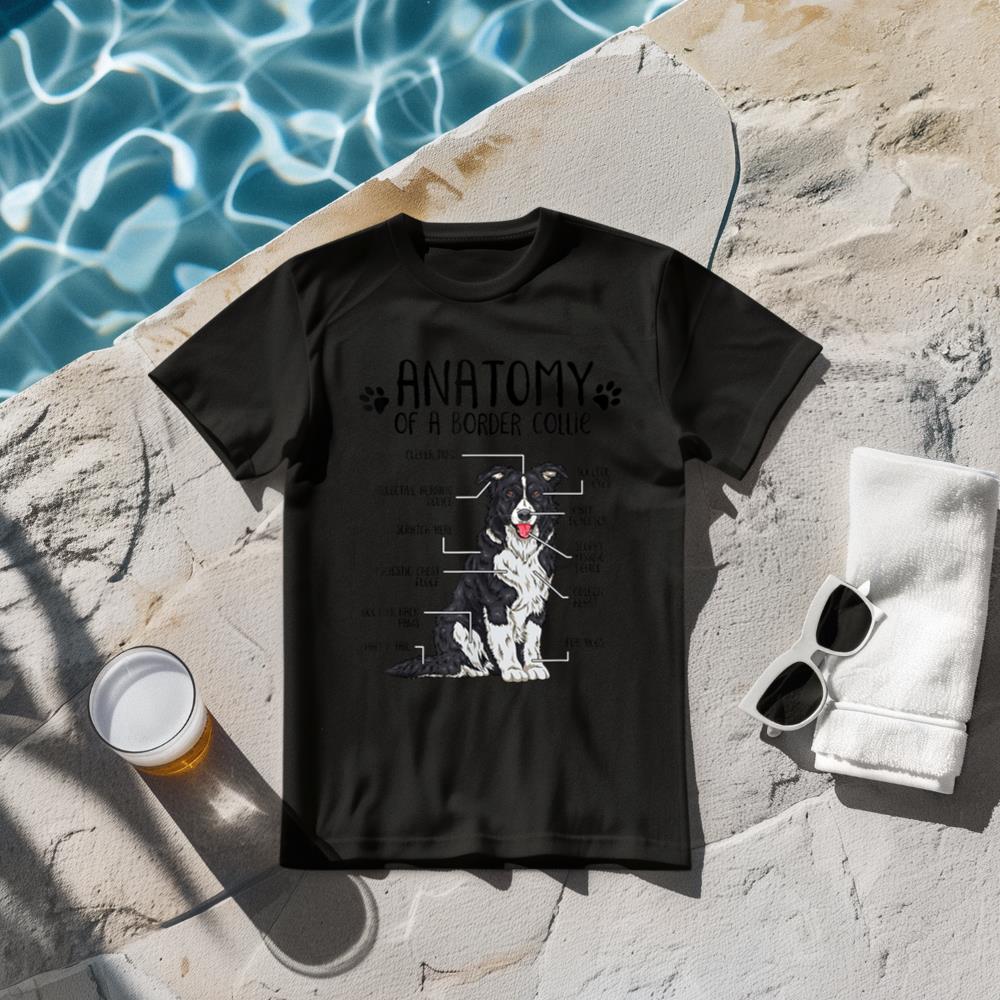 Funny Anatomy Border Collie Dog Lover Gift T-Shirt