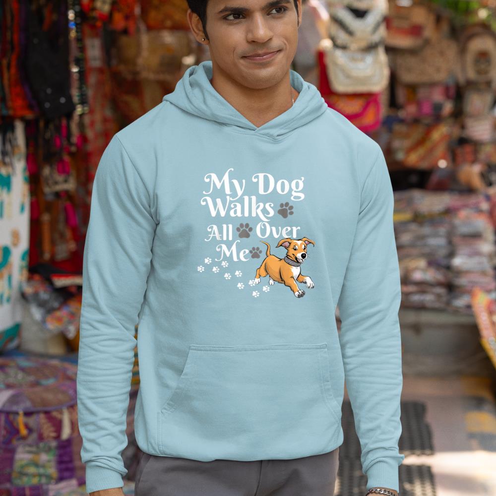 Funny Cute My Dog Walks All Over Me Hoodie - Image 11