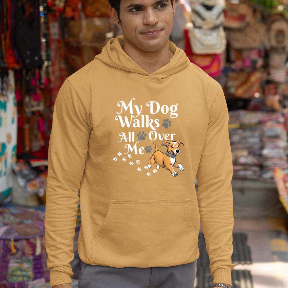 Funny Cute My Dog Walks All Over Me Hoodie - Image 13