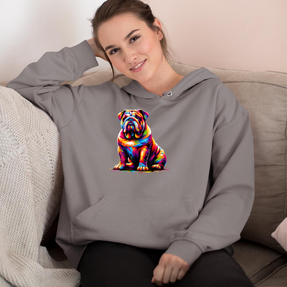 Funny Dog Colorful English Bulldog Hoodie - Image 6