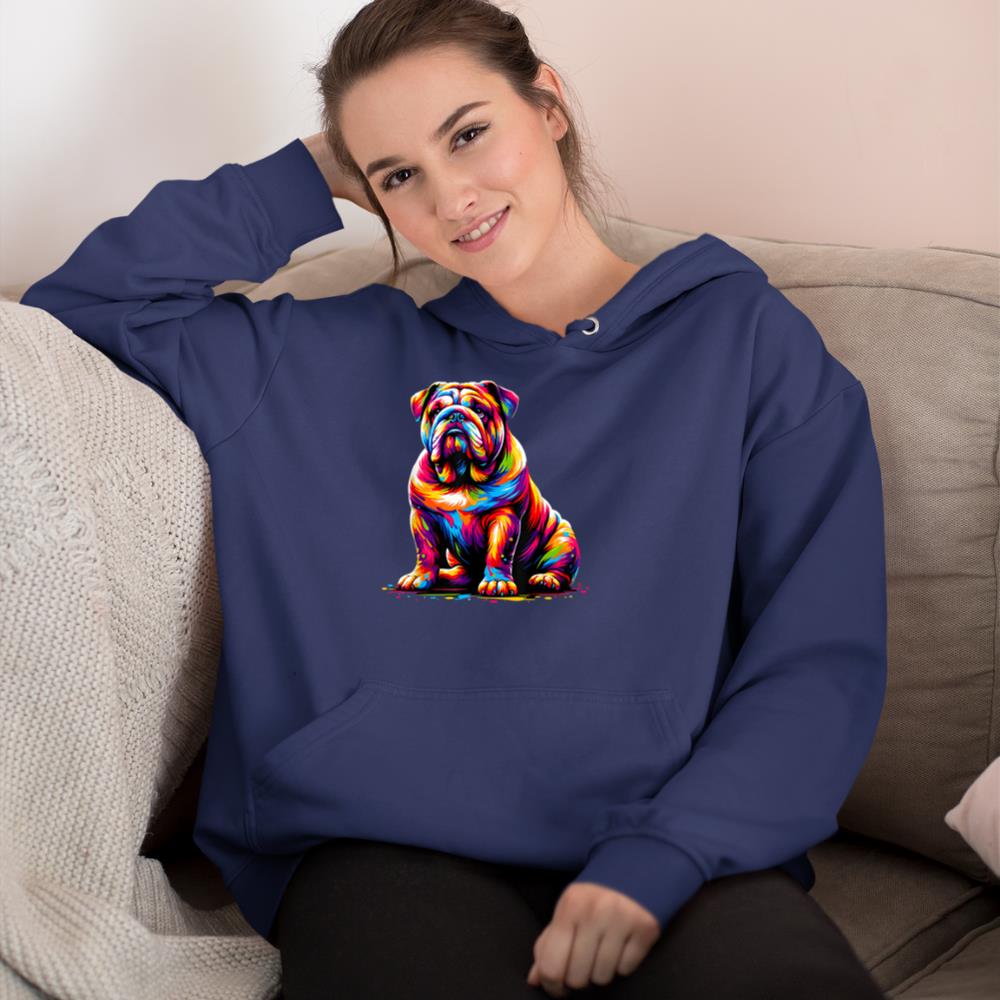 Funny Dog Colorful English Bulldog Hoodie - Image 8