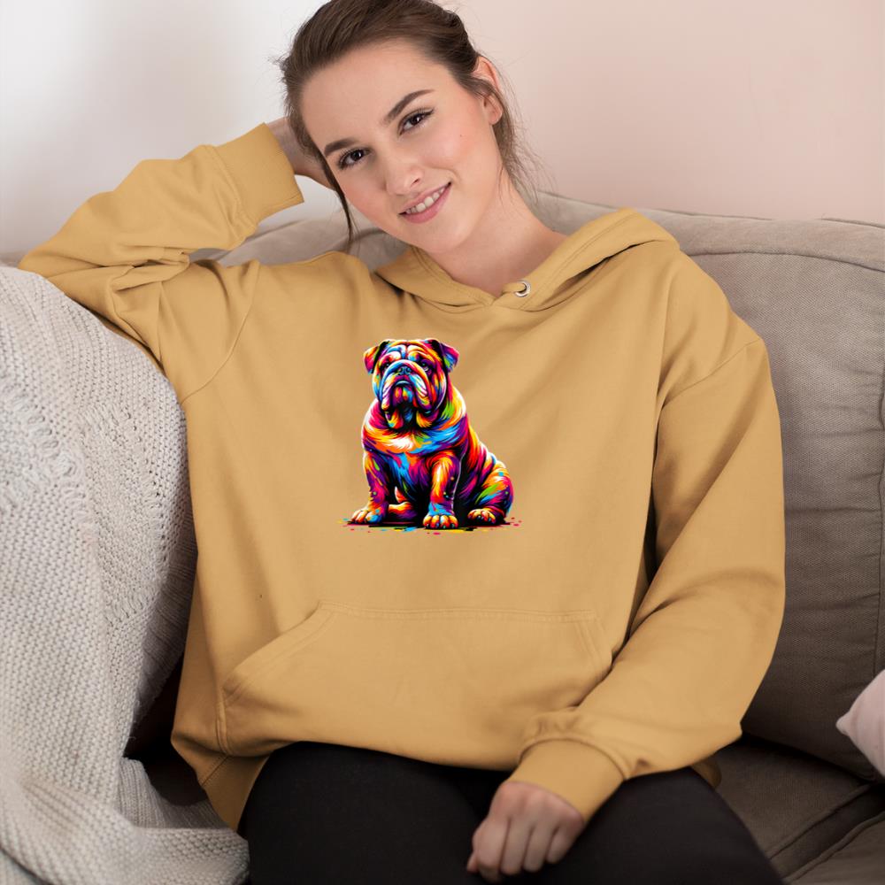 Funny Dog Colorful English Bulldog Hoodie - Image 12
