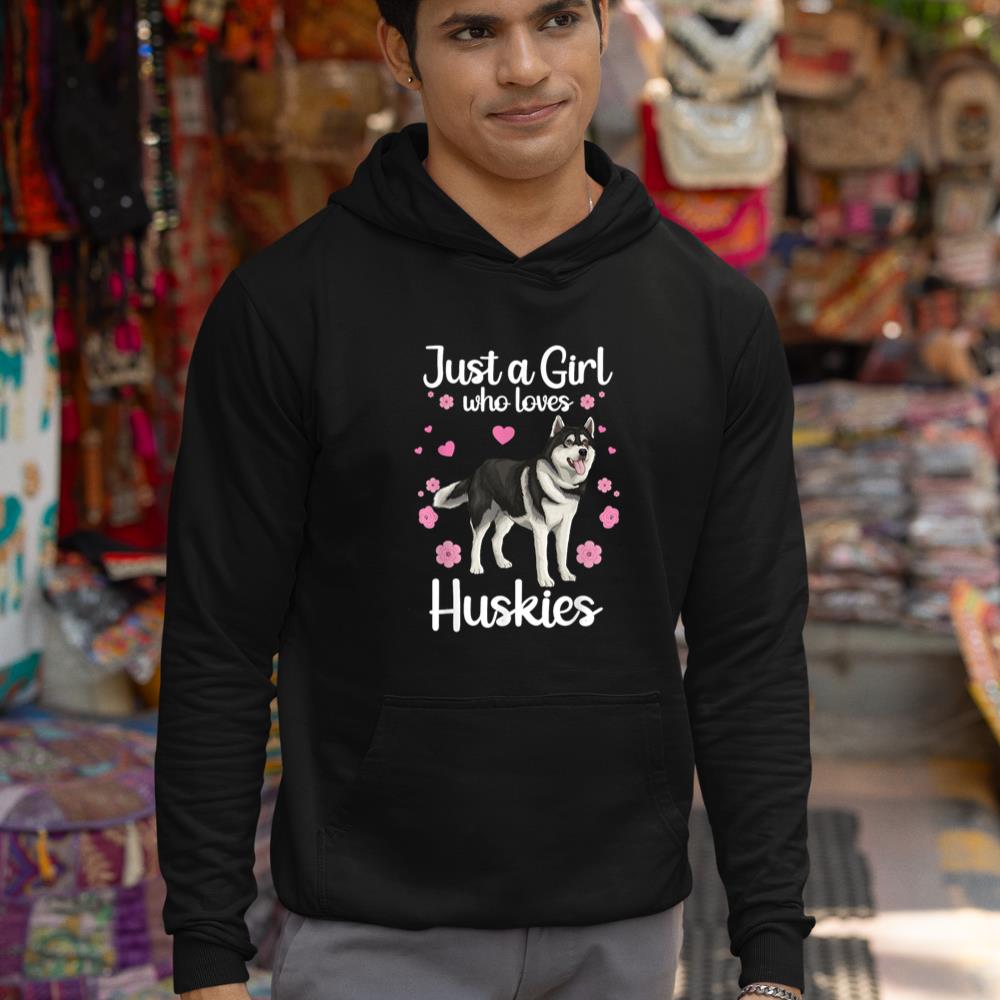 Funny Huskies For Women Girls Pup Siberian Husky Dog Lovers Hoodie - Image 3