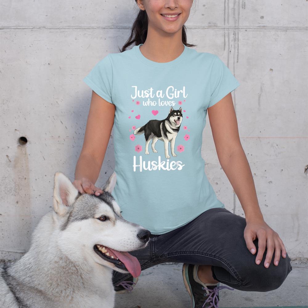Funny Huskies For Women Girls Pup Siberian Husky Dog Lovers T-Shirt - Image 10