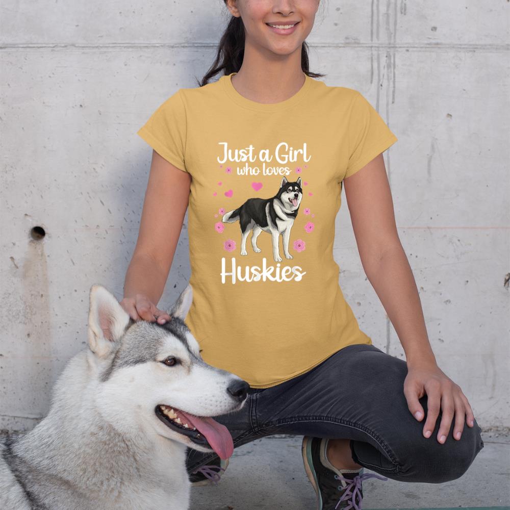 Funny Huskies For Women Girls Pup Siberian Husky Dog Lovers T-Shirt - Image 12