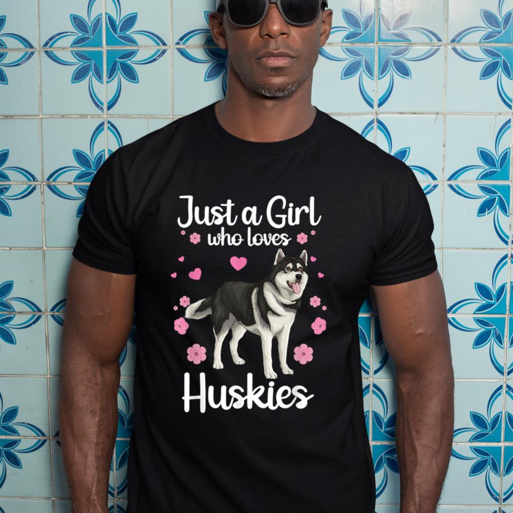 Funny Huskies For Women Girls Pup Siberian Husky Dog Lovers T-Shirt - Image 3