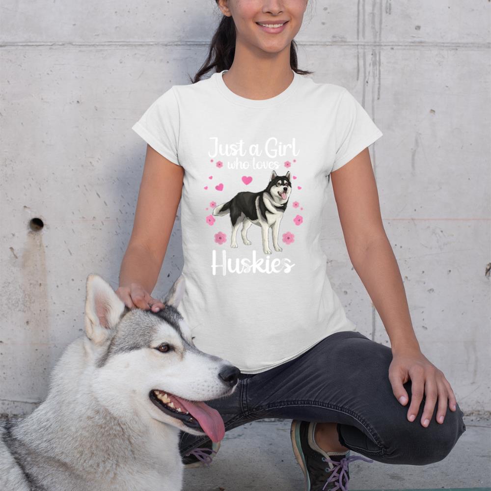 Funny Huskies For Women Girls Pup Siberian Husky Dog Lovers T-Shirt - Image 4