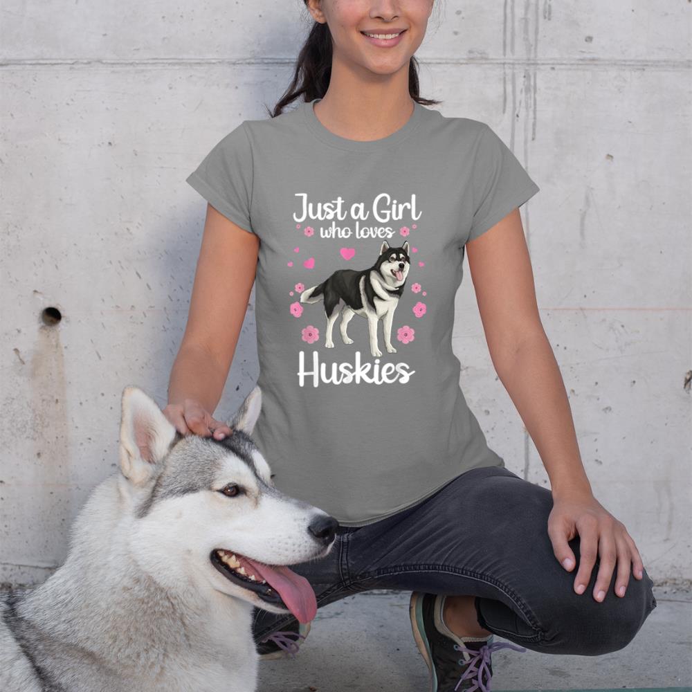 Funny Huskies For Women Girls Pup Siberian Husky Dog Lovers T-Shirt - Image 6