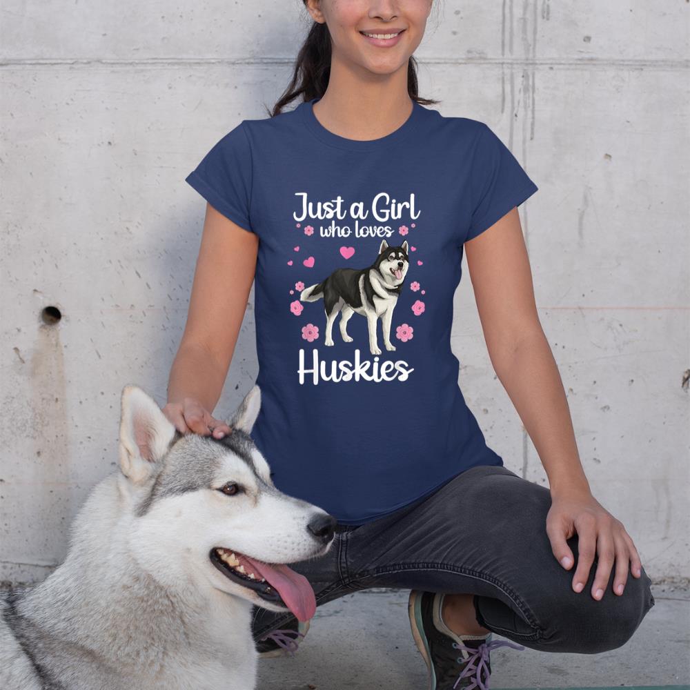 Funny Huskies For Women Girls Pup Siberian Husky Dog Lovers T-Shirt - Image 8