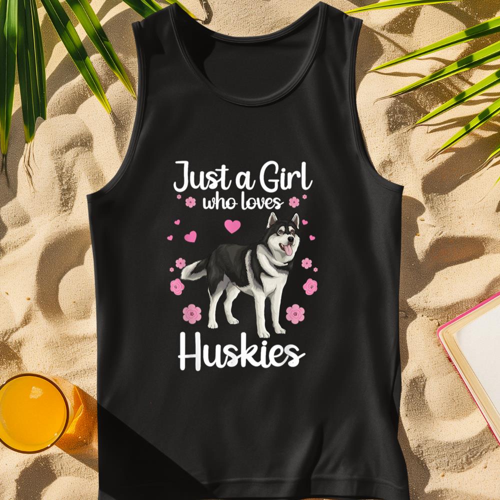 Funny Huskies For Women Girls Pup Siberian Husky Dog Lovers Tank Top