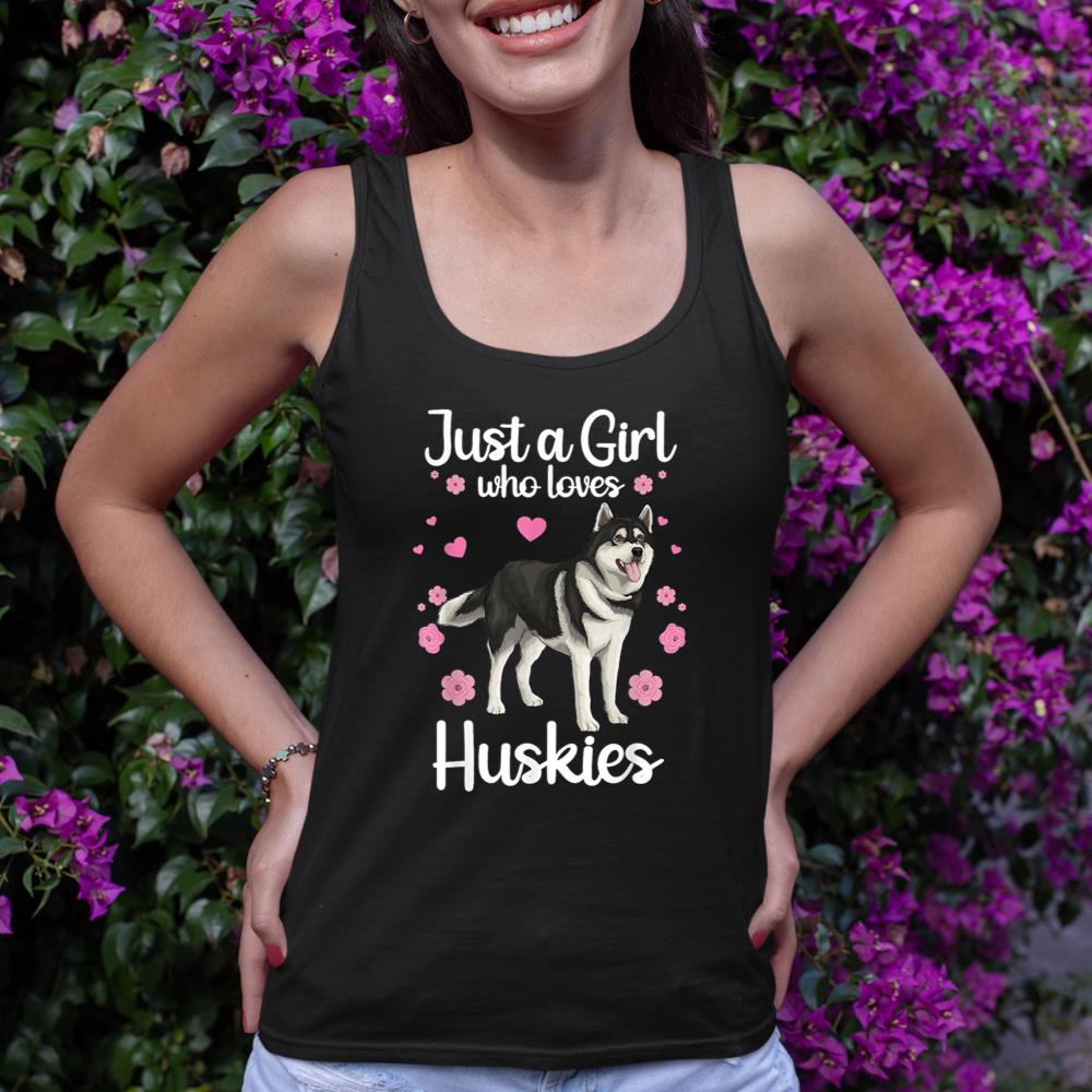Funny Huskies For Women Girls Pup Siberian Husky Dog Lovers Tank Top - Image 2