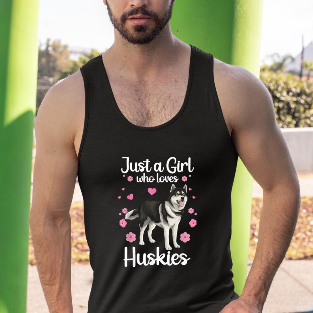 Funny Huskies For Women Girls Pup Siberian Husky Dog Lovers Tank Top - Image 3
