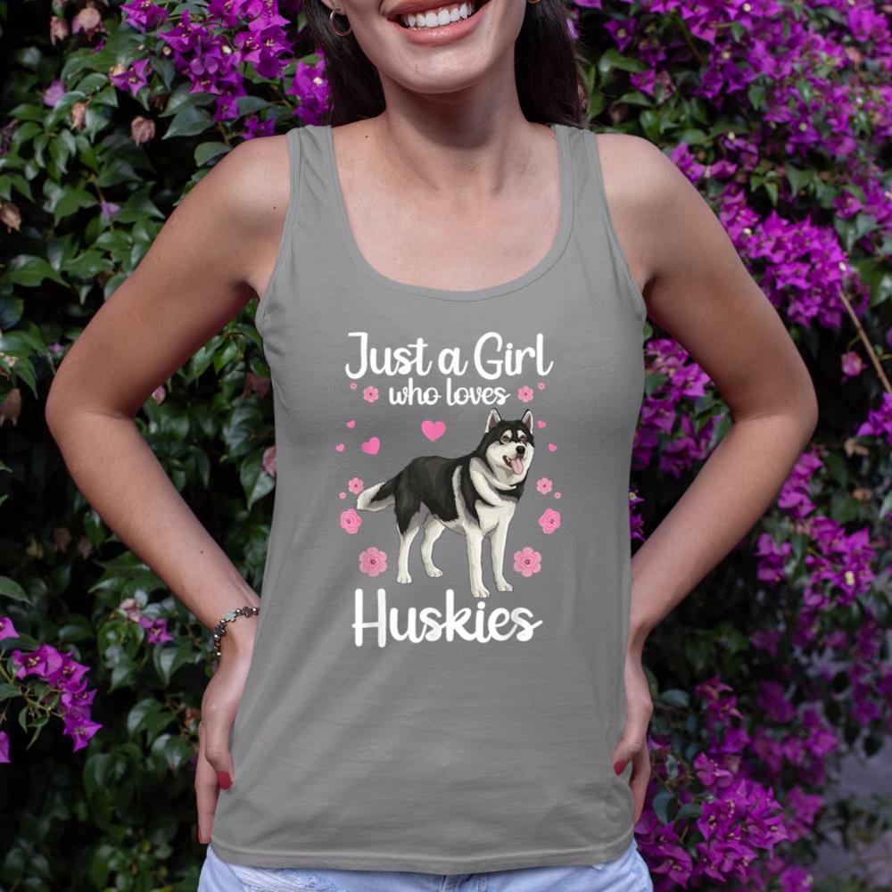 Funny Huskies For Women Girls Pup Siberian Husky Dog Lovers Tank Top - Image 6