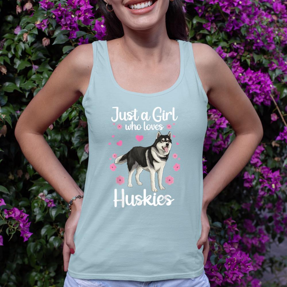 Funny Huskies For Women Girls Pup Siberian Husky Dog Lovers Tank Top - Image 10