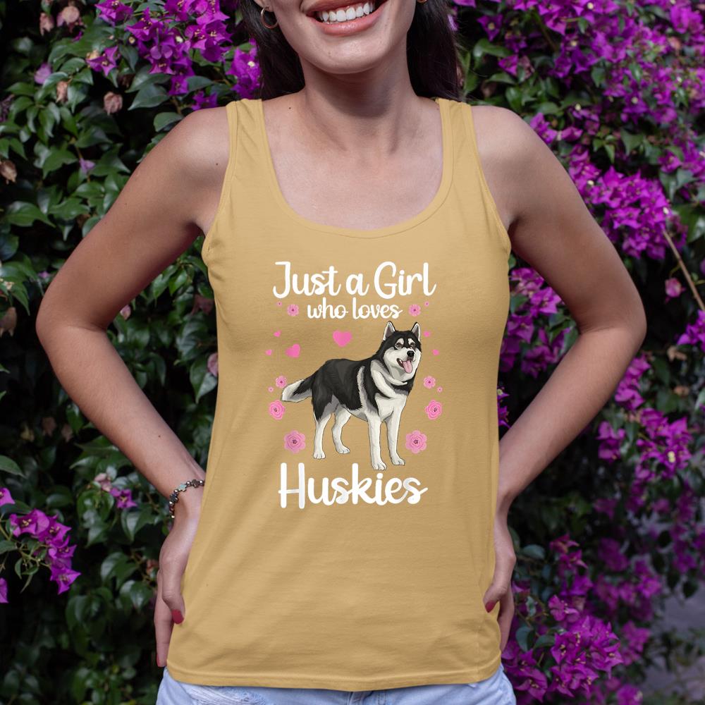 Funny Huskies For Women Girls Pup Siberian Husky Dog Lovers Tank Top - Image 12