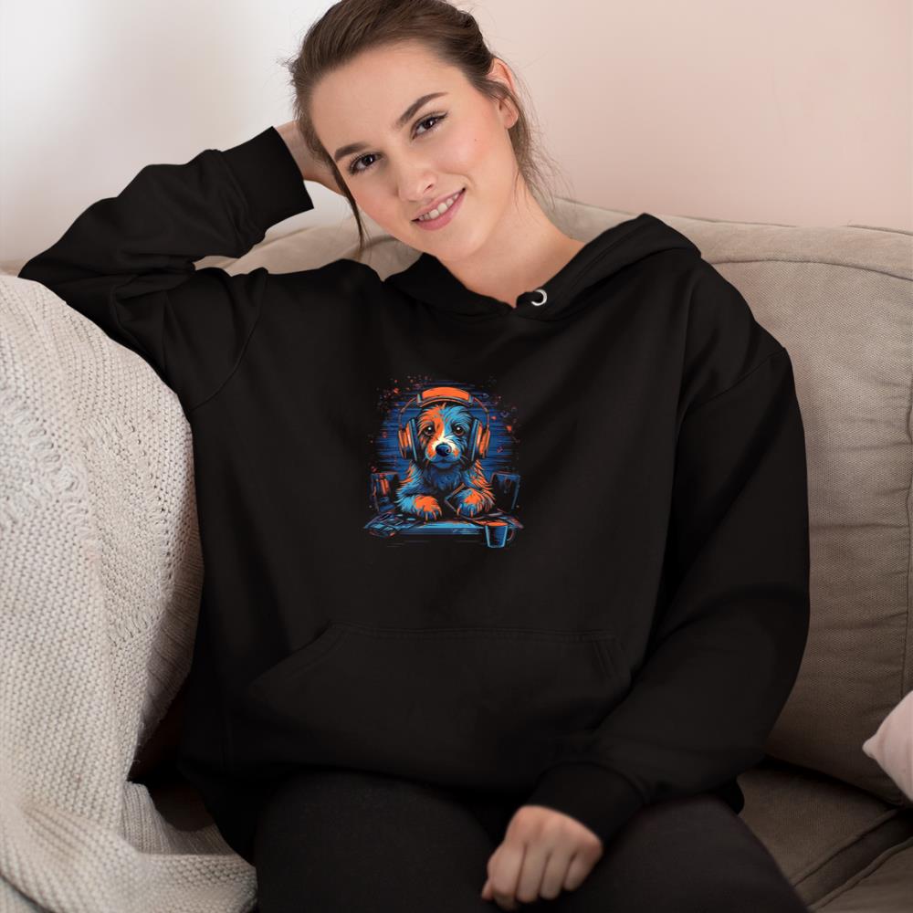 Gaming Gamer Dog PC Computer Online Games Hoodie - Image 2