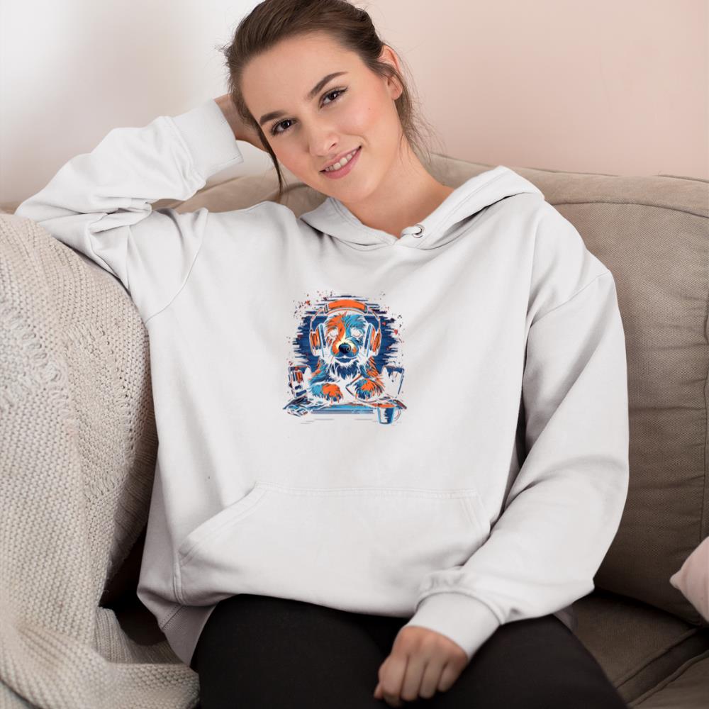 Gaming Gamer Dog PC Computer Online Games Hoodie - Image 4