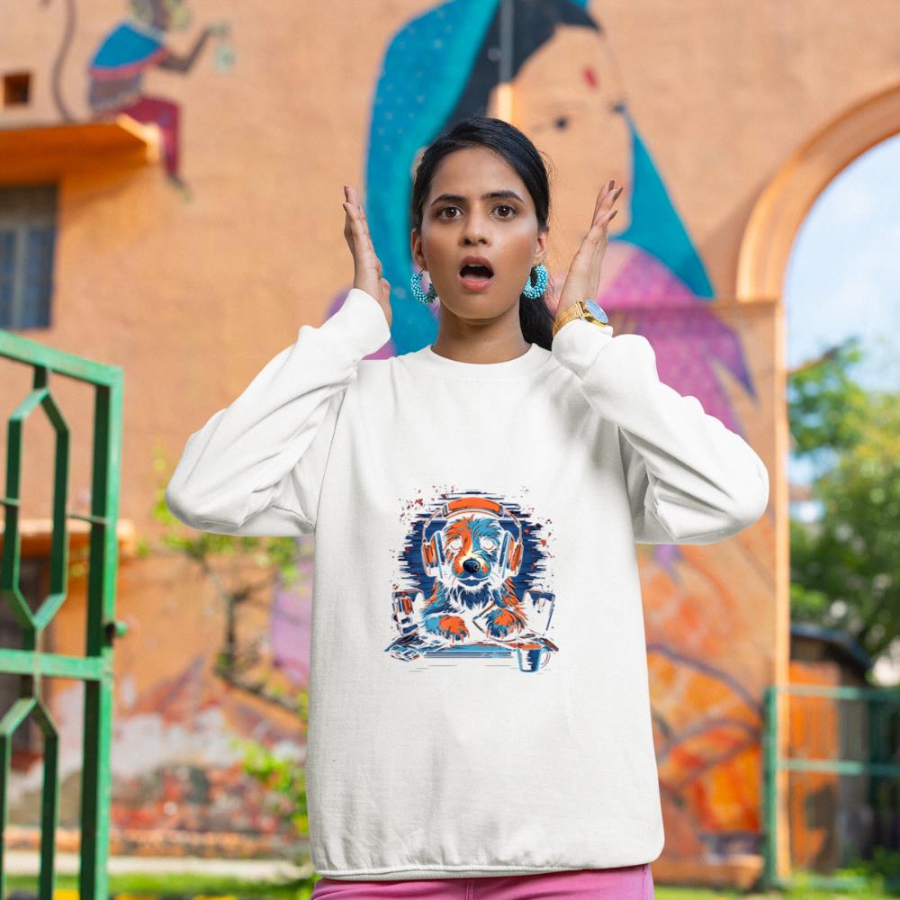 Gaming Gamer Dog PC Computer Online Games Sweatshirt - Image 4