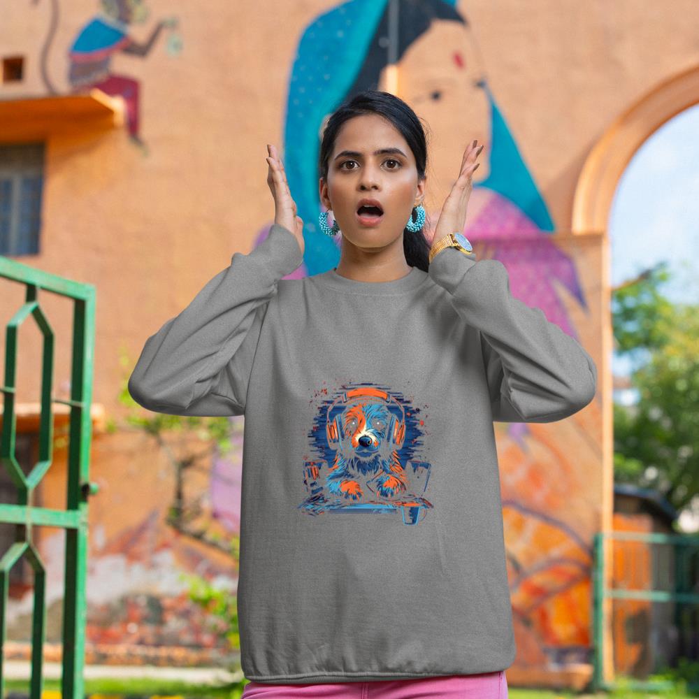 Gaming Gamer Dog PC Computer Online Games Sweatshirt - Image 6