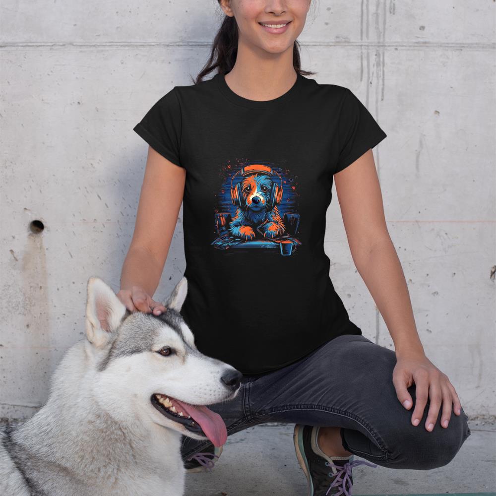 Gaming Gamer Dog PC Computer Online Games T-Shirt - Image 2