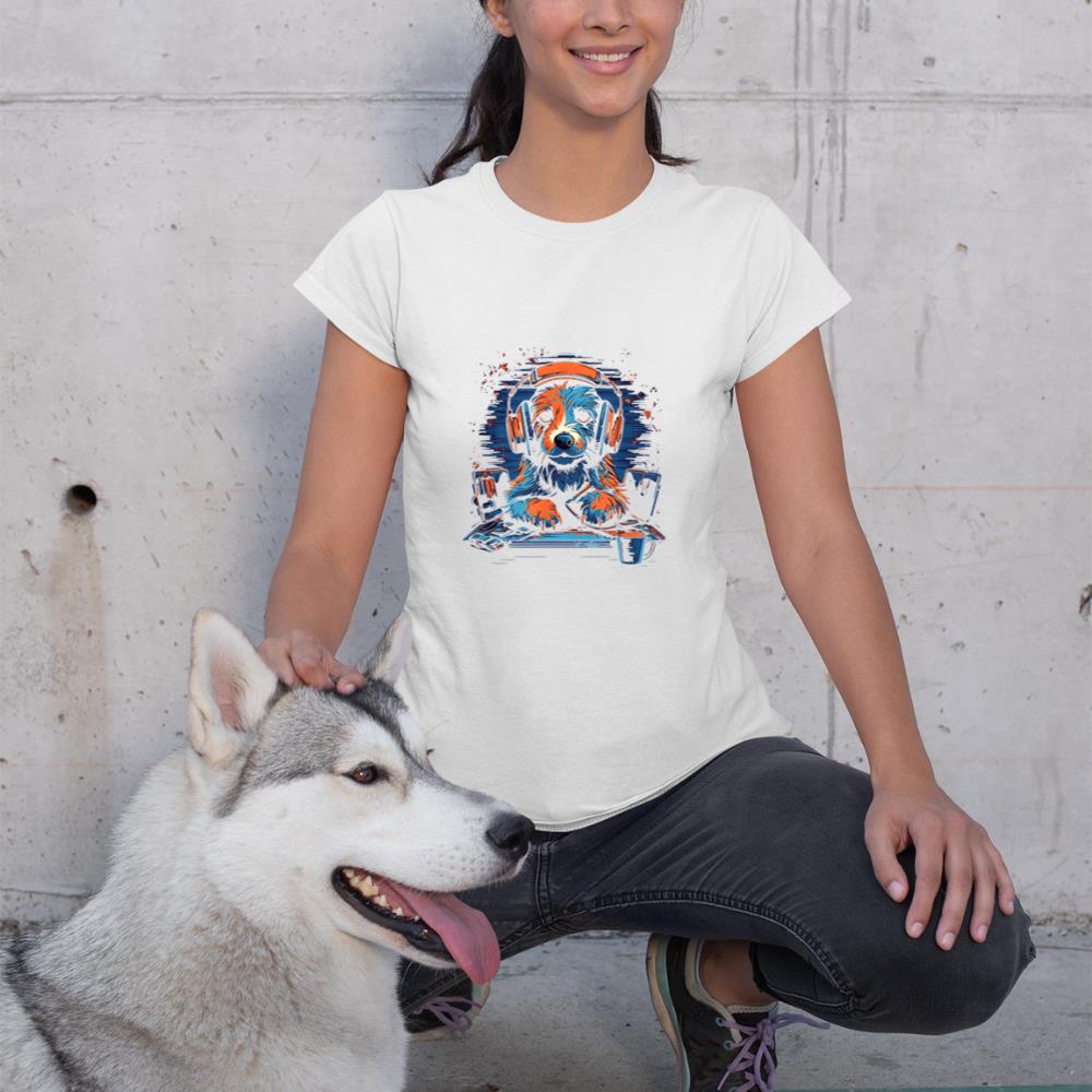 Gaming Gamer Dog PC Computer Online Games T-Shirt - Image 4