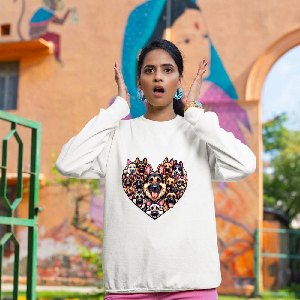 German Shepherd Dog German Shepherds GSD Long Sleeve Sweatshirt - Image 4