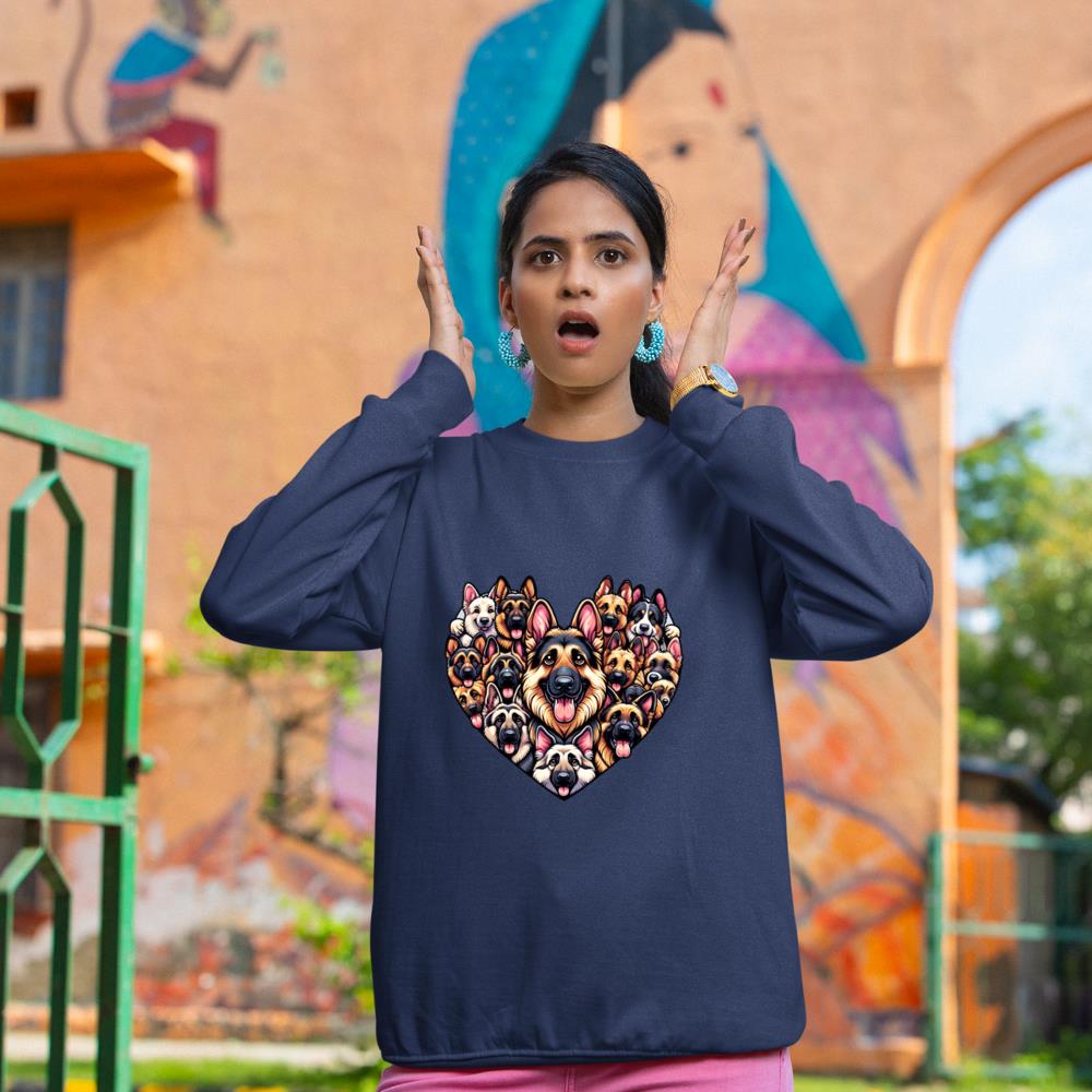 German Shepherd Dog German Shepherds GSD Long Sleeve Sweatshirt - Image 8