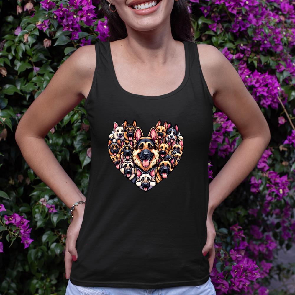 German Shepherd Dog German Shepherds GSD Long Sleeve Tank Top - Image 2