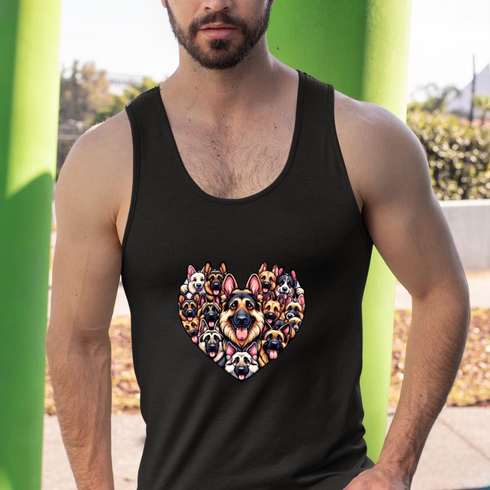 German Shepherd Dog German Shepherds GSD Long Sleeve Tank Top - Image 3