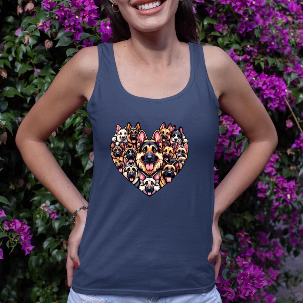 German Shepherd Dog German Shepherds GSD Long Sleeve Tank Top - Image 8