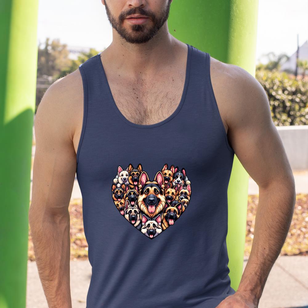 German Shepherd Dog German Shepherds GSD Long Sleeve Tank Top - Image 9