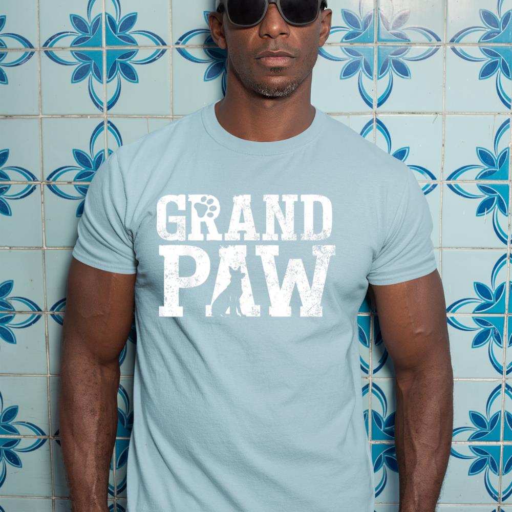 German Shepherd Grand Paw Grandpaw T Shirt Dog Lover Grandpa T-Shirt - Image 11