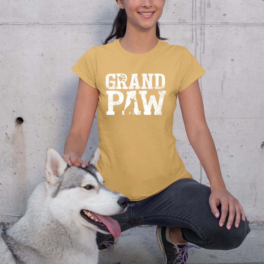 German Shepherd Grand Paw Grandpaw T Shirt Dog Lover Grandpa T-Shirt - Image 12