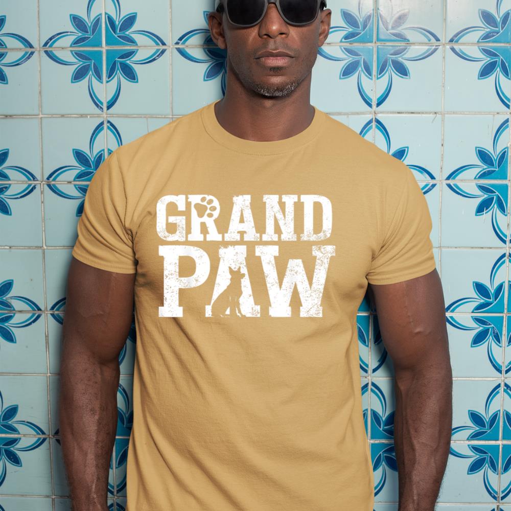 German Shepherd Grand Paw Grandpaw T Shirt Dog Lover Grandpa T-Shirt - Image 13
