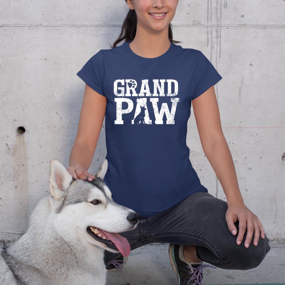 German Shepherd Grand Paw Grandpaw T Shirt Dog Lover Grandpa T-Shirt - Image 8