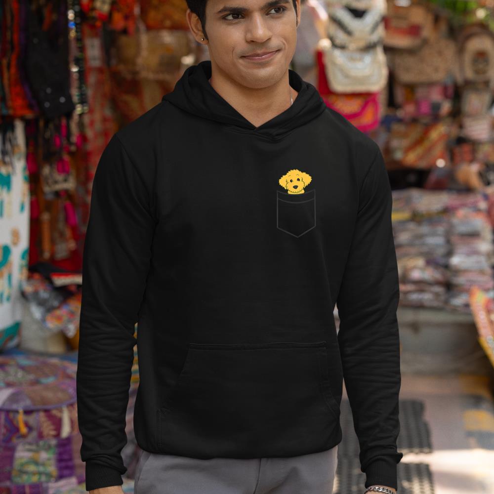 Goldendoodle Dog In Pocket Funny Goldendoodle Hoodie - Image 3
